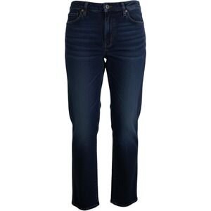 Isaac Mizrahi Target Dark Wash High Rise Straight Leg Jeans Back Zip Womens 6
